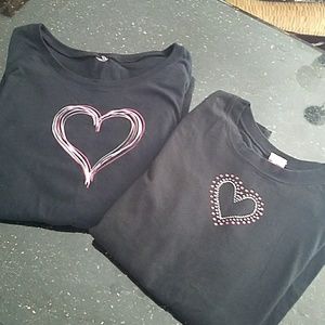 Set of 2 Valentine long sleeve shirts